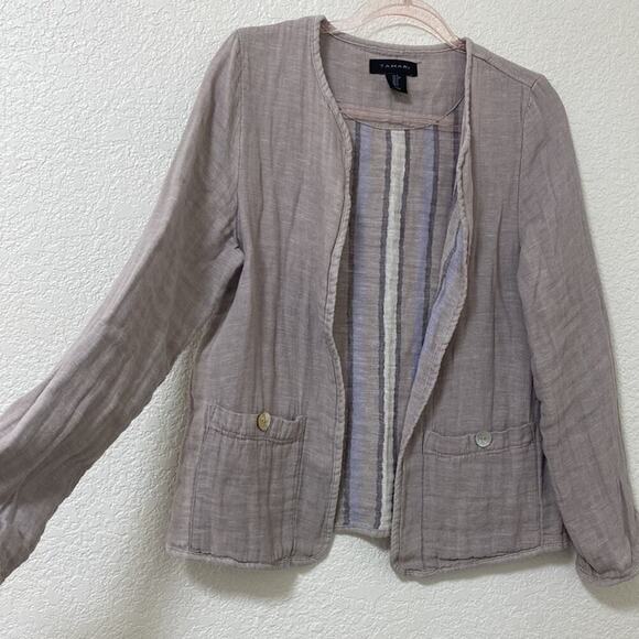 Tahari Beige Open-Front Cardigan - Picture 5 of 10